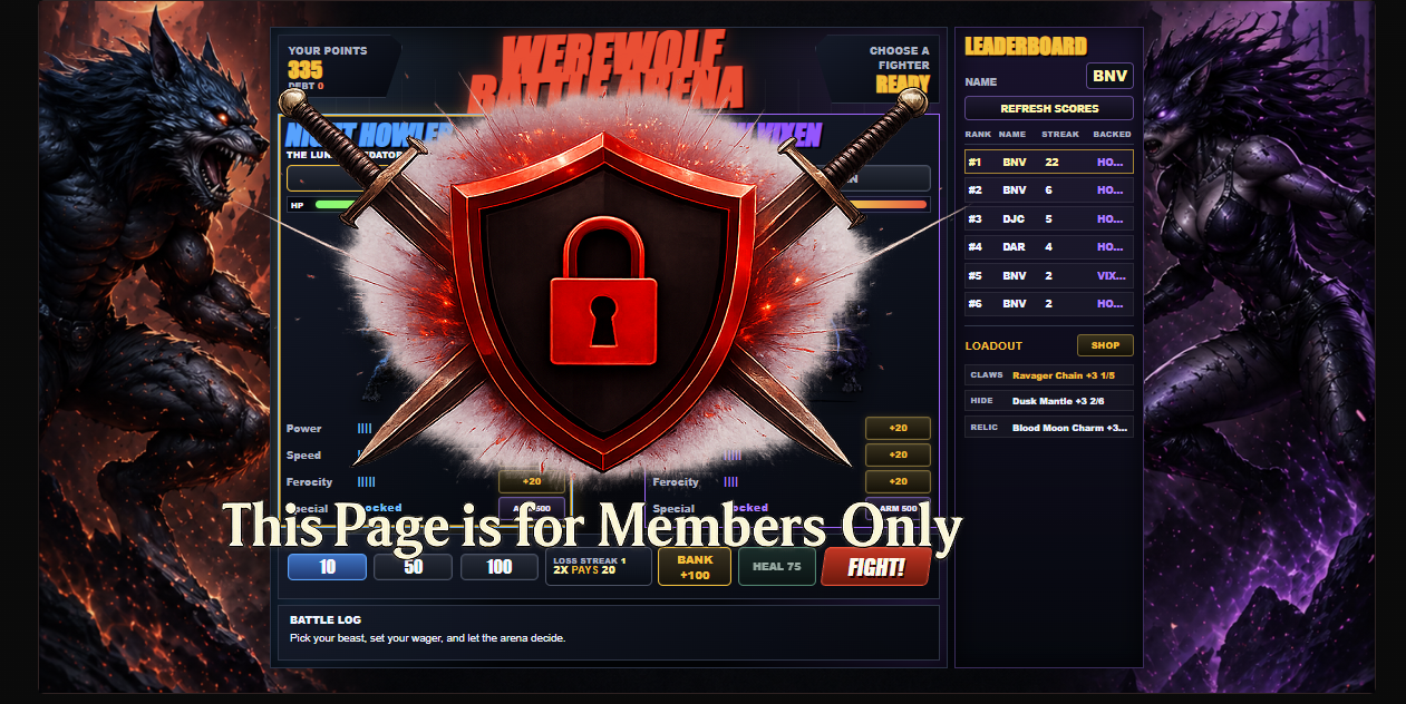Members Only Arena